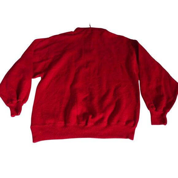 Jerzees Red Half Zip Pullover Sweatshirt Men Size XL 46 with Sandpiper Logo - Picture 3 of 10